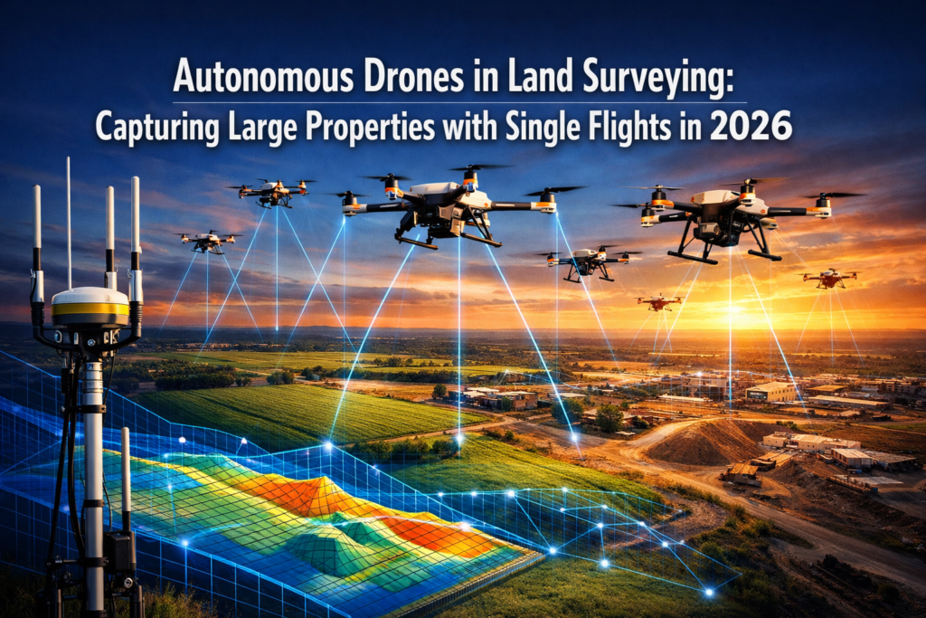 Autonomous Drones in Land Surveying: Capturing Large Properties with Single Flights in 2026