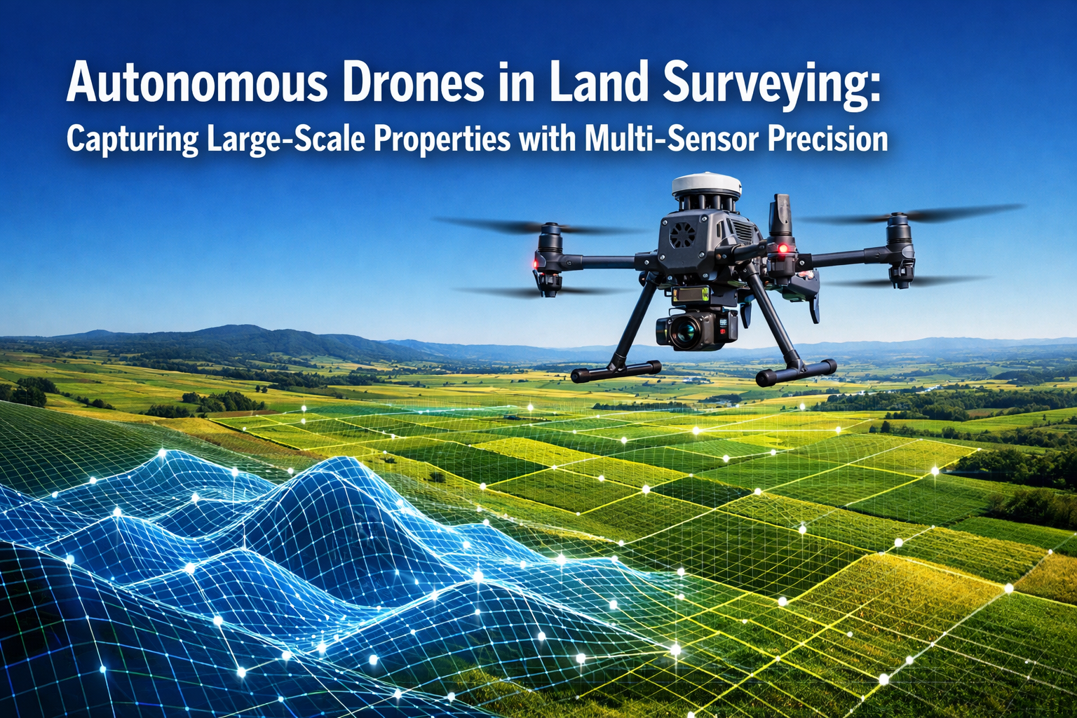 Autonomous Drones in Land Surveying: Capturing Large-Scale Properties with Multi-Sensor Precision