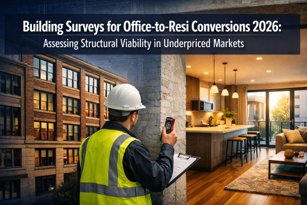 Building Surveys for Office-to-Resi Conversions 2026: Assessing Structural Viability in Underpriced Markets