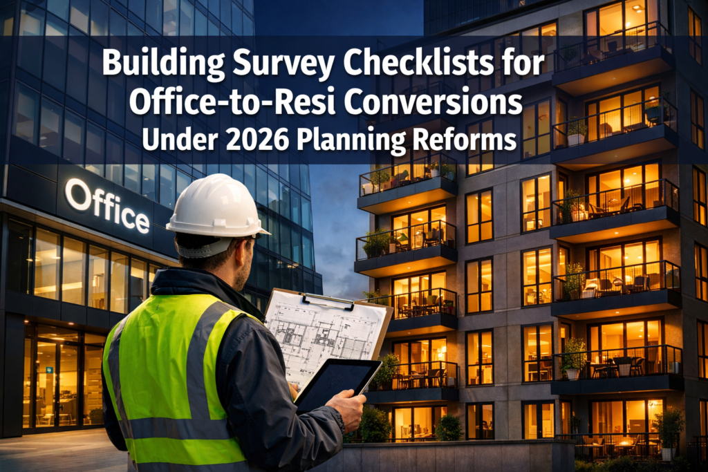 Building Survey Checklists for Office-to-Resi Conversions Under 2026 Planning Reforms