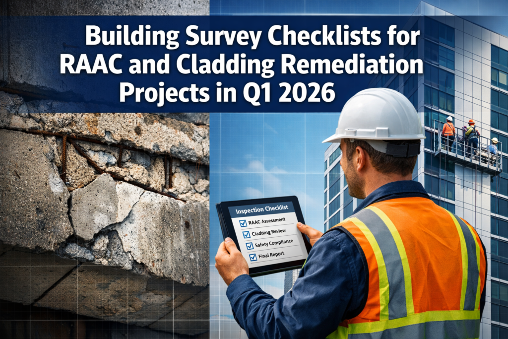 Building Survey Checklists for RAAC and Cladding Remediation Projects in Q1 2026: Post-Reform Compliance Essentials