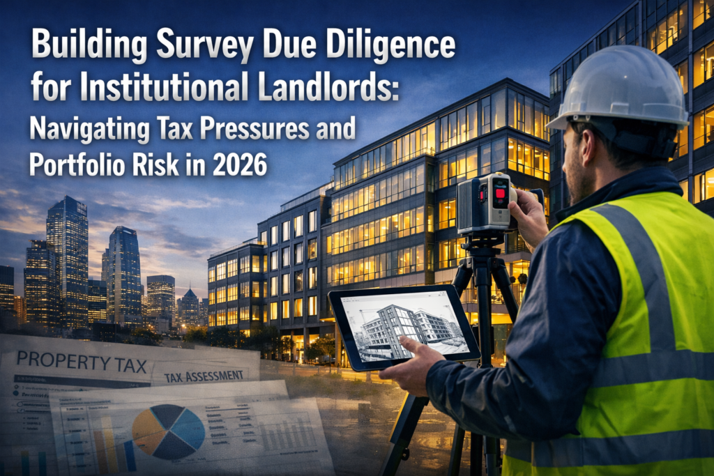 Building Survey Due Diligence for Institutional Landlords: Navigating Tax Pressures and Portfolio Risk in 2026
