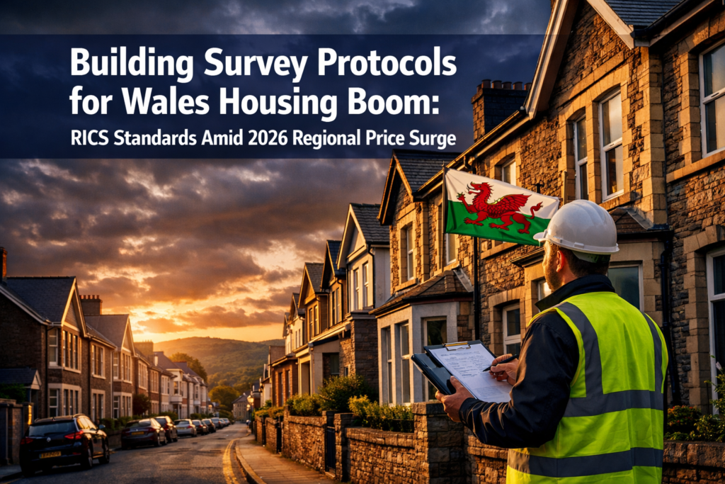 Building Survey Protocols for Wales Housing Boom: RICS Standards Amid 2026 Regional Price Surge