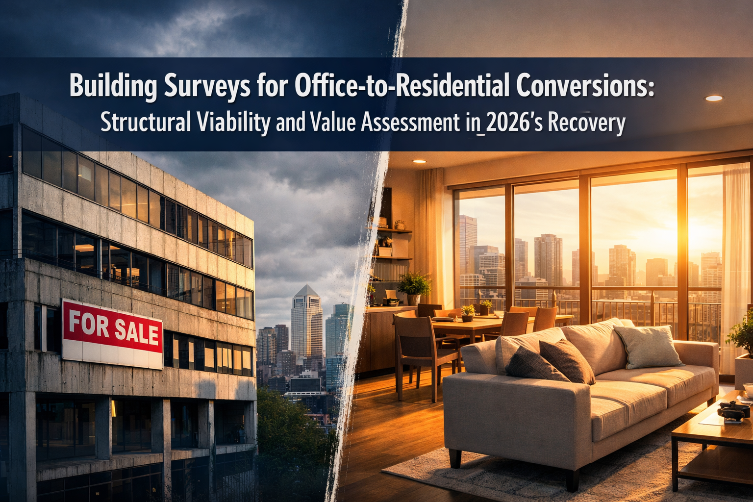Building Surveys for Office-to-Residential Conversions: Structural Viability and Value Assessment in 2026's Recovery