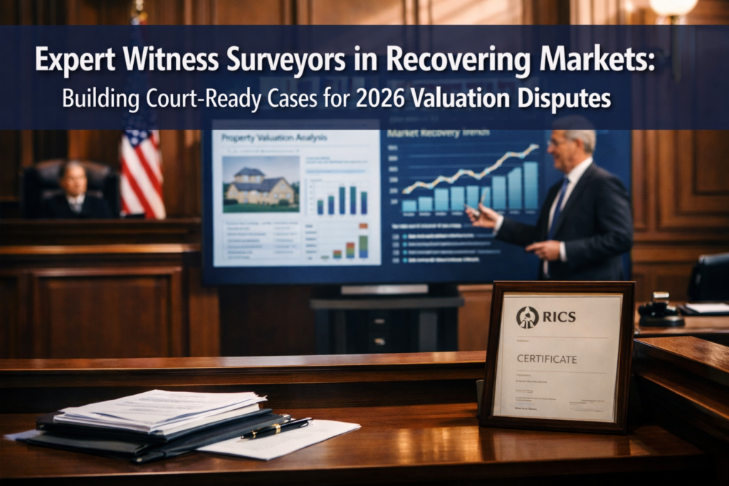 Expert Witness Surveyors in Recovering Markets: Building Court-Ready Cases for 2026 Valuation Disputes