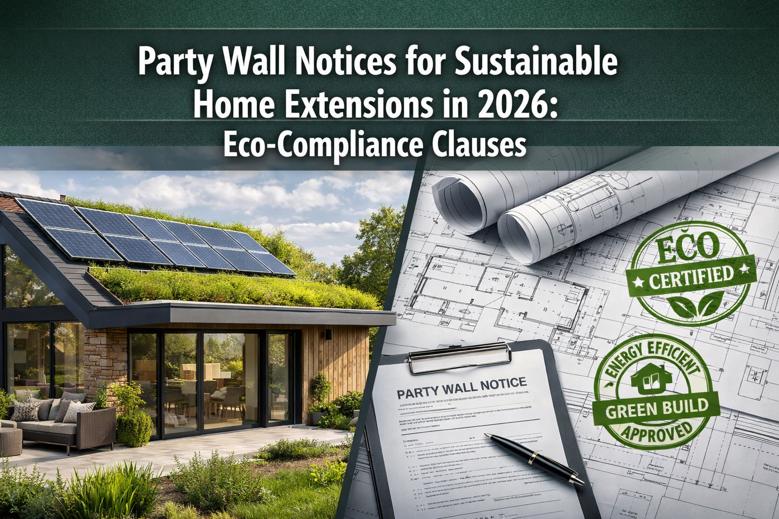 Party Wall Notices for Sustainable Home Extensions in 2026: Eco-Compliance Clauses