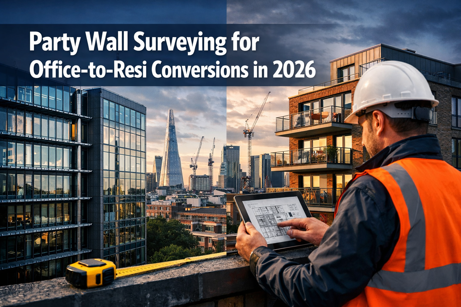 Party Wall Surveying for Office-to-Resi Conversions in 2026: Managing Notifying Works Under Planning Reforms