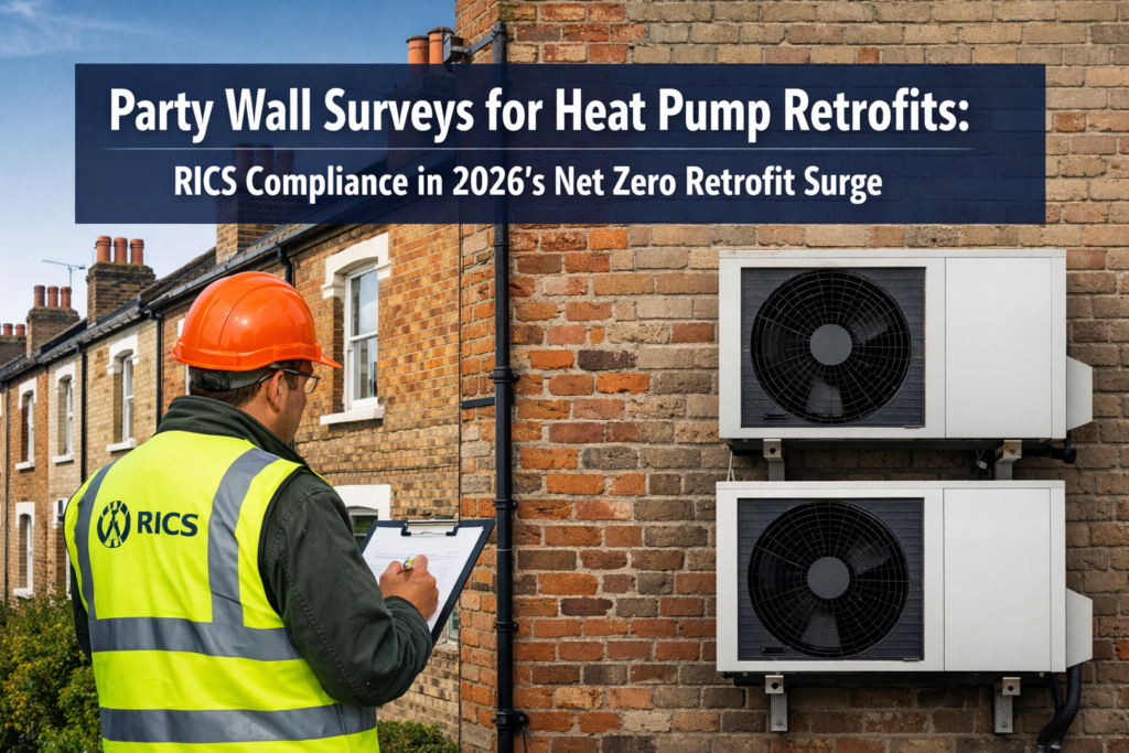 Party Wall Surveys for Heat Pump Retrofits: RICS Compliance in 2026's Net Zero Retrofit Surge
