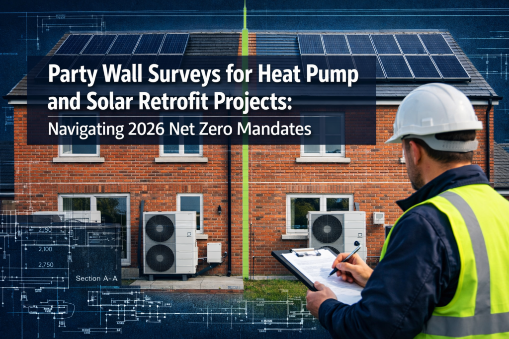 Party Wall Surveys for Heat Pump and Solar Retrofit Projects: Navigating 2026 Net Zero Mandates on Shared Boundaries