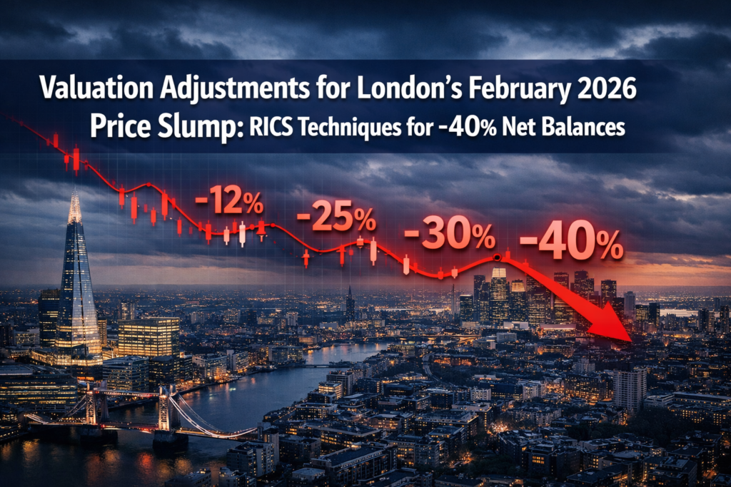 Valuation Adjustments for London’s February 2026 Price Slump: RICS Techniques for -40% Net Balances