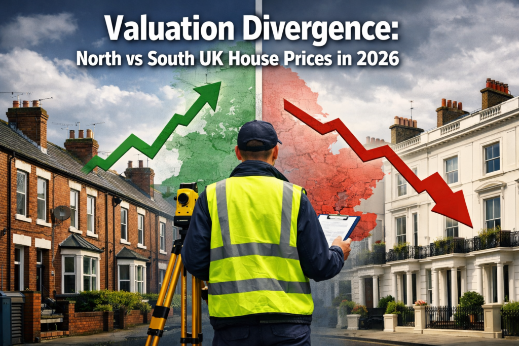 Valuation Divergence: North vs South UK House Prices in 2026 and Surveyor Adjustment Techniques