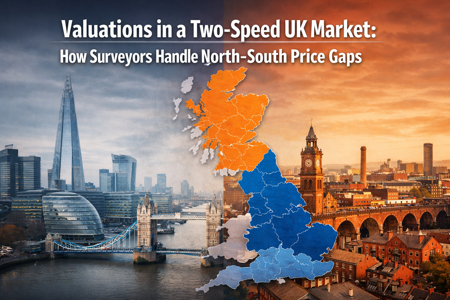 Valuations in a Two-Speed UK Market: How Surveyors Handle North–South Price Gaps and Localised Trends