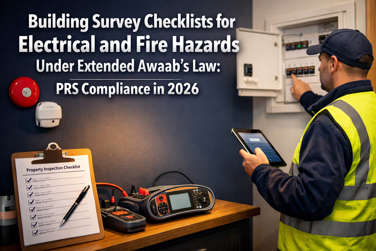 Building Survey Checklists for Electrical and Fire Hazards Under Extended Awaab’s Law: PRS Compliance in 2026 Rental Portfolios