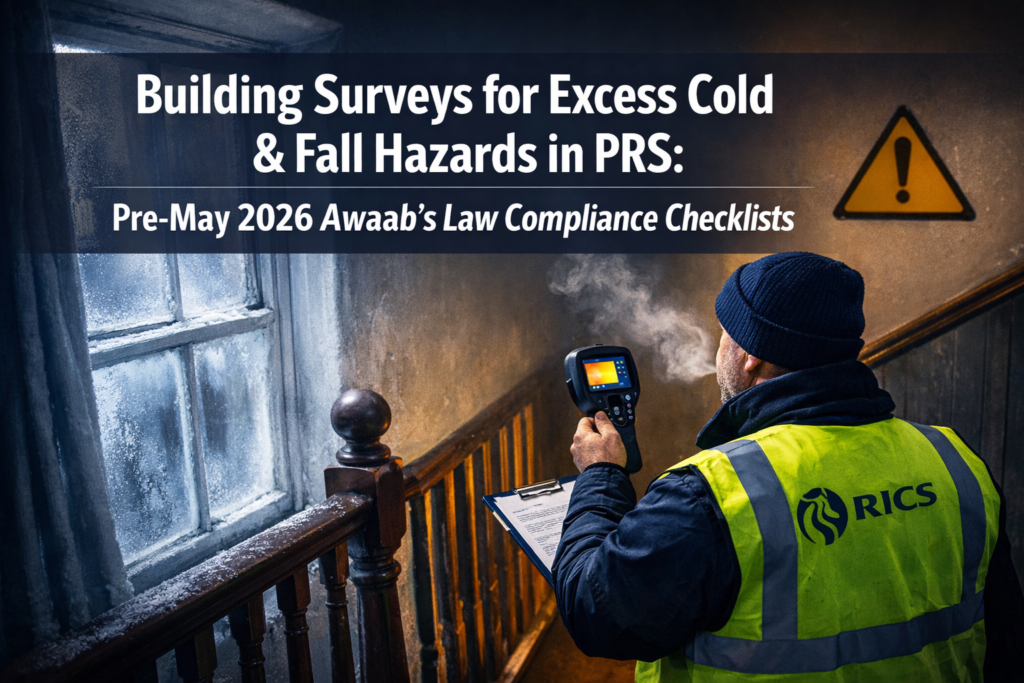 Building Surveys for Excess Cold and Fall Hazards in PRS: Pre-May 2026 Awaab’s Law Compliance Checklists