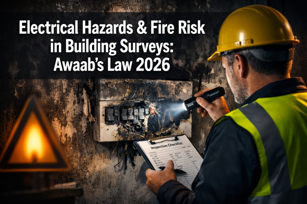 Electrical Hazards and Fire Risk Assessment in Building Surveys: Awaab's Law 2026 Extensions and Surveyor Liability