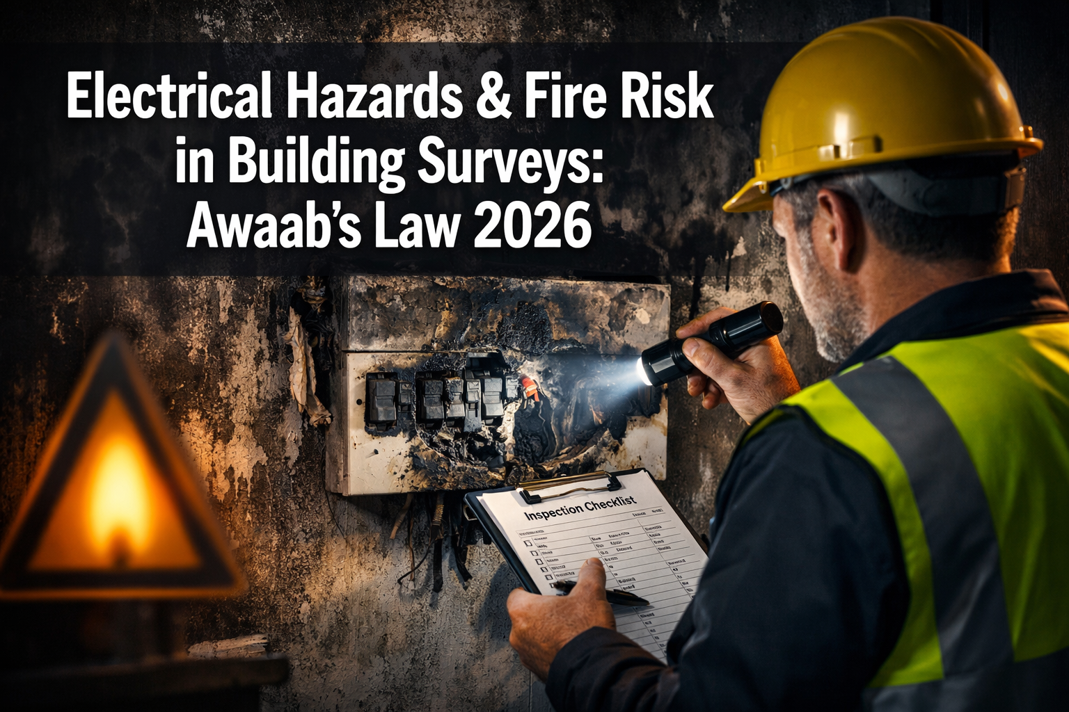 Electrical Hazards and Fire Risk Assessment in Building Surveys: Awaab’s Law 2026 Extensions and Surveyor Liability