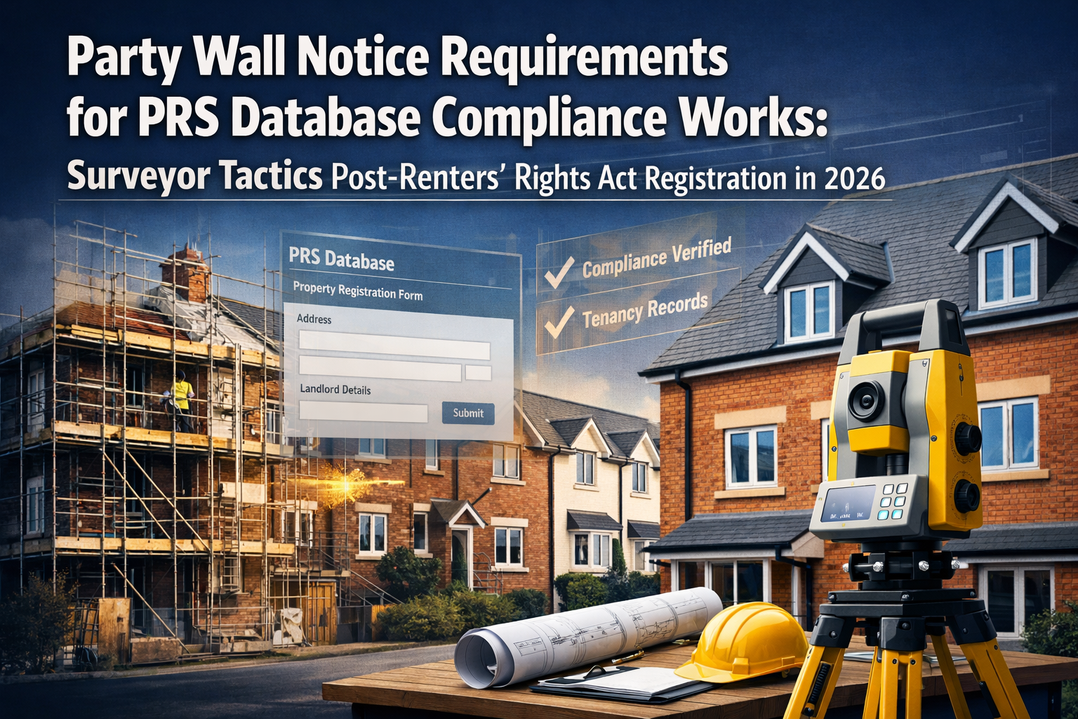 Party Wall Notice Requirements for PRS Database Compliance Works: Surveyor Tactics Post-Renters’ Rights Act Registration in 2026