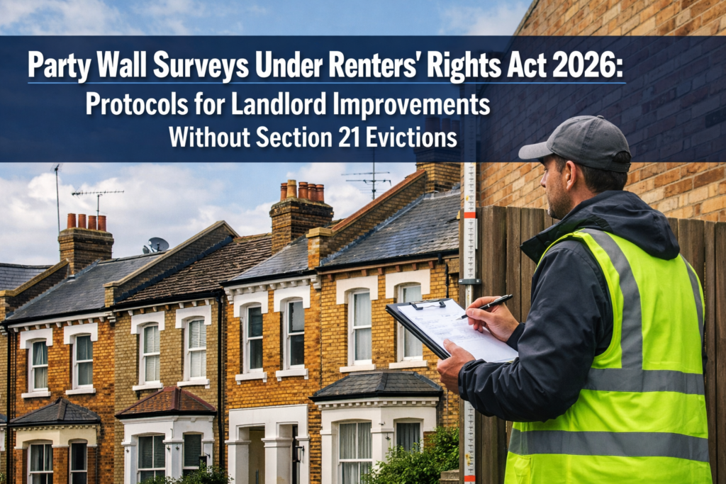 Party Wall Surveys Under Renters’ Rights Act 2026: Protocols for Landlord Improvements Without Section 21 Evictions