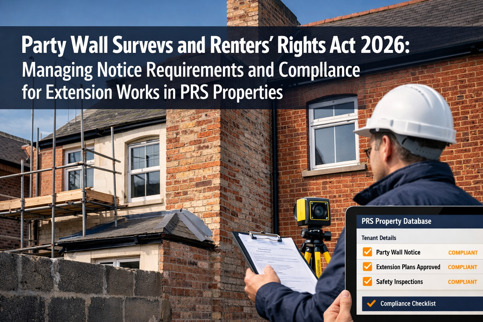 Party Wall Surveys and Renters’ Rights Act 2026: Managing Notice Requirements and Compliance for Extension Works in PRS Properties