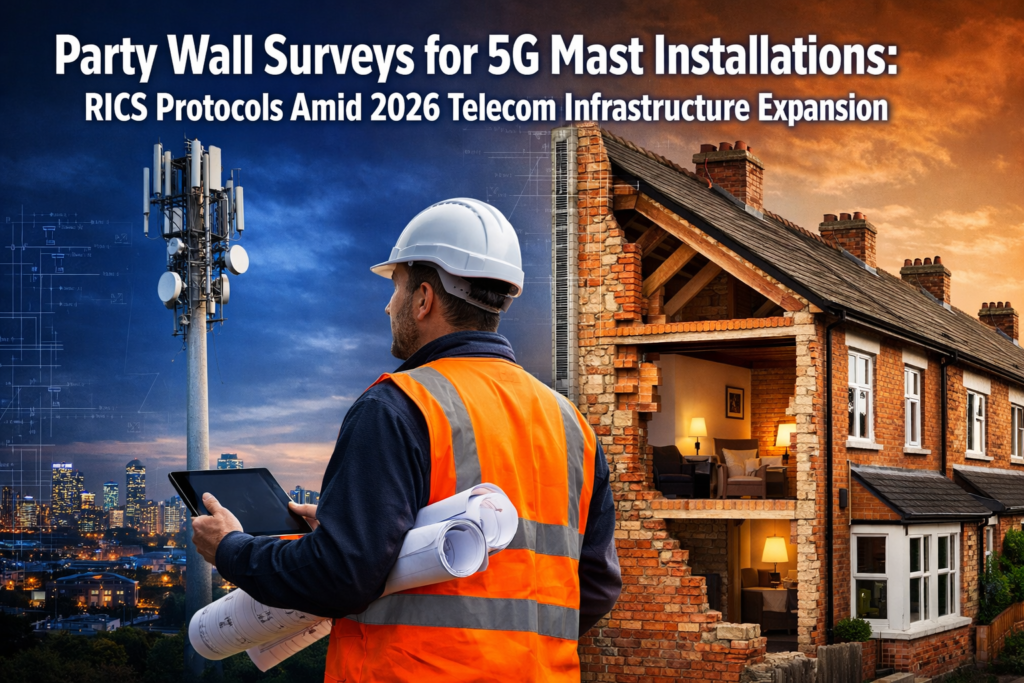 Party Wall Surveys for 5G Mast Installations: RICS Protocols Amid 2026 Telecom Infrastructure Expansion