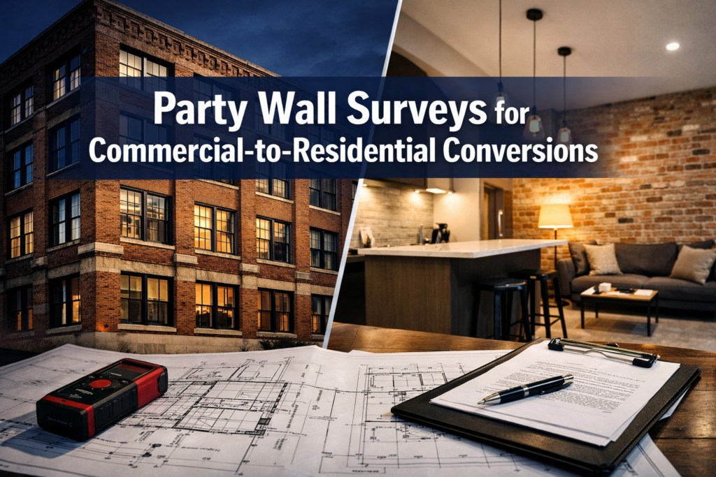 Party Wall Surveys for Commercial-to-Residential Conversions: Managing Structural Complexity and Neighbour Disputes