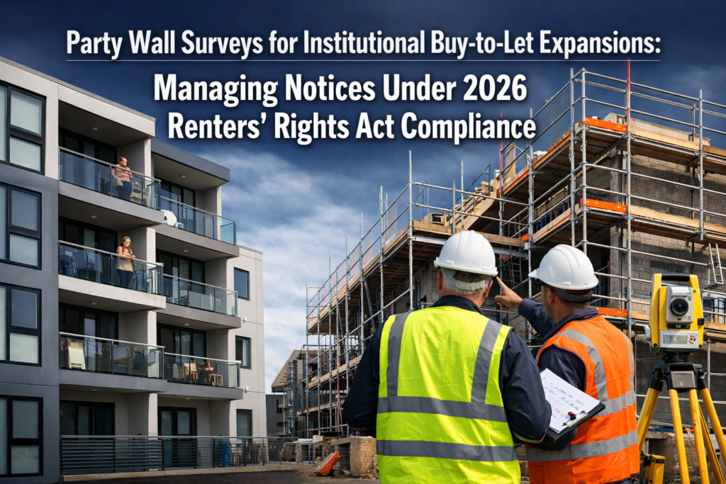 Party Wall Surveys for Institutional Buy-to-Let Expansions: Managing Notices Under 2026 Renters' Rights Act Compliance