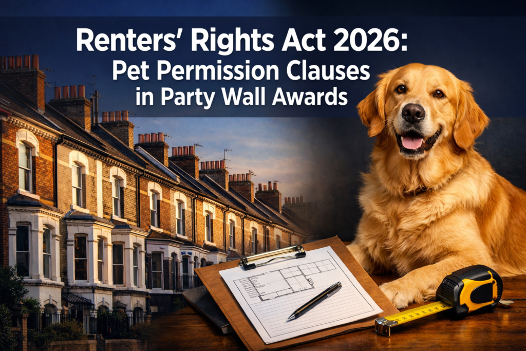 Renters’ Rights Act 2026 Pet Permission Clauses in Party Wall Awards: Surveyor Strategies for Reasonable Refusal Assessments