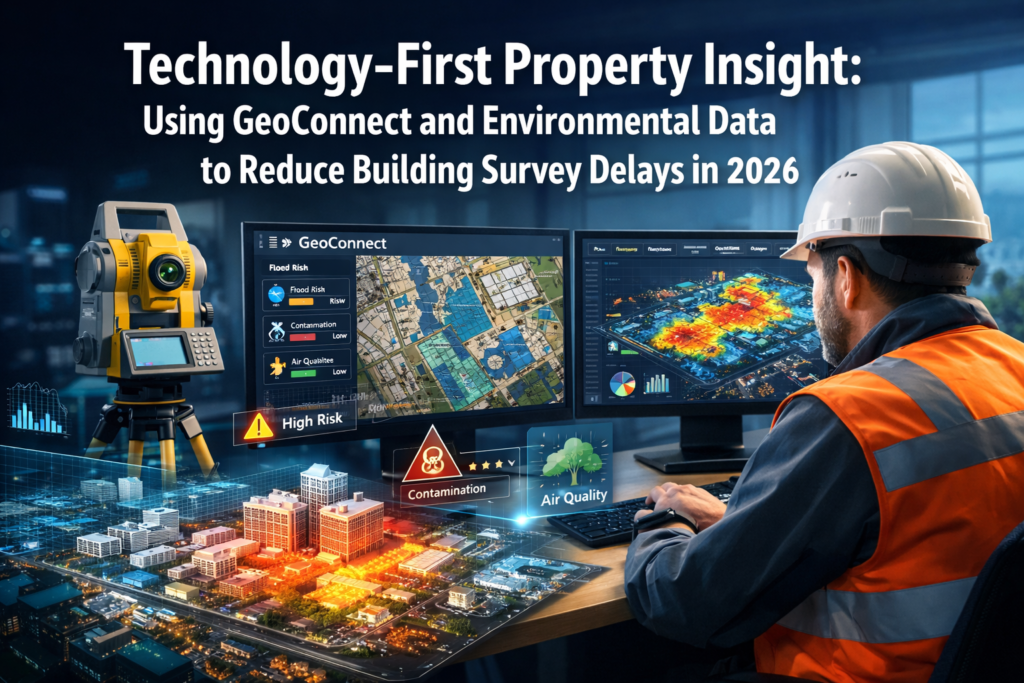 Technology-First Property Insight: Using GeoConnect and Environmental Data to Reduce Building Survey Delays in 2026