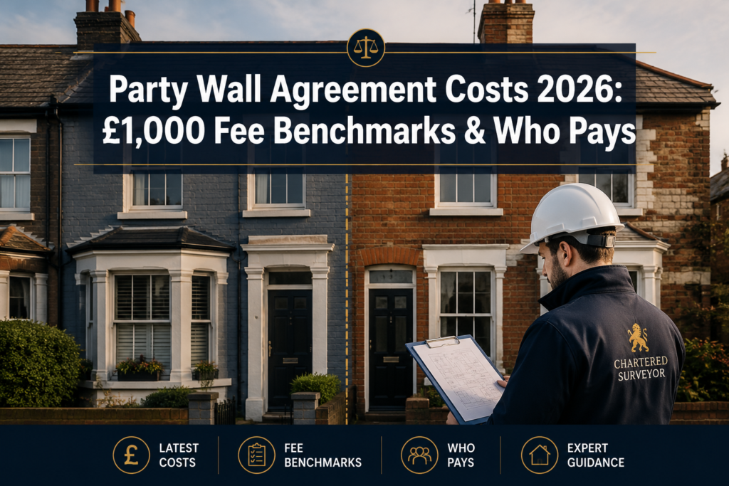 Average £1000 Party Wall Agreement Costs in 2026: Fee Benchmarks, Who Pays, and Cost-Saving Tactics