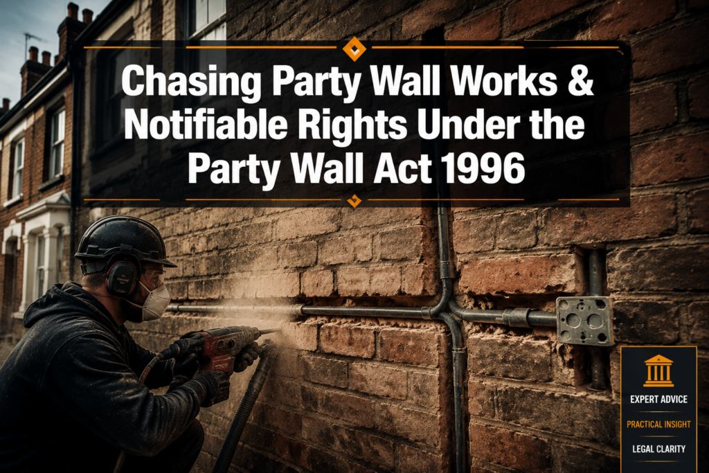 Chasing Party Wall Works: When Structural Alterations Trigger Notifiable Rights Under the Party Wall Act 1996