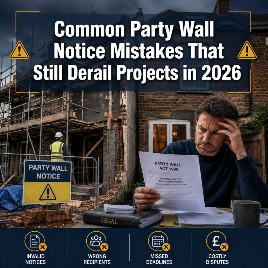 Common Party Wall Notice Mistakes That Still Derail Projects in 2026