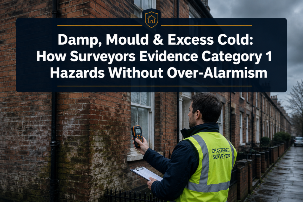 Damp, Mould and Excess Cold in Private Housing: How Building Surveyors Can Evidence Category 1 Hazards Without Over‑Alarmism