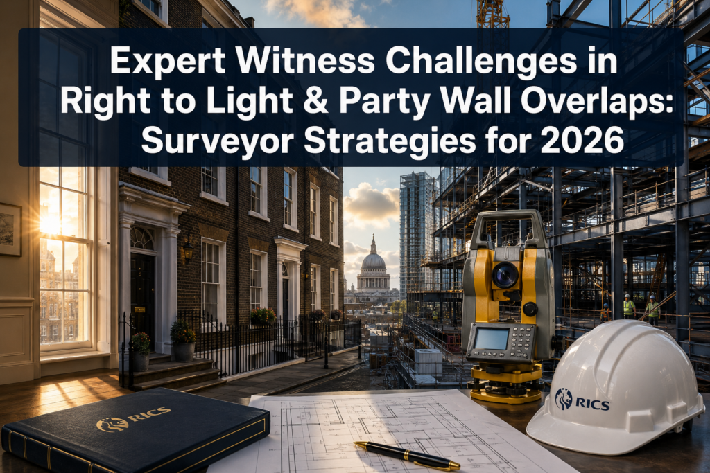 Expert Witness Challenges in Right to Light and Party Wall Overlaps: Surveyor Strategies for 2026 Development Disputes