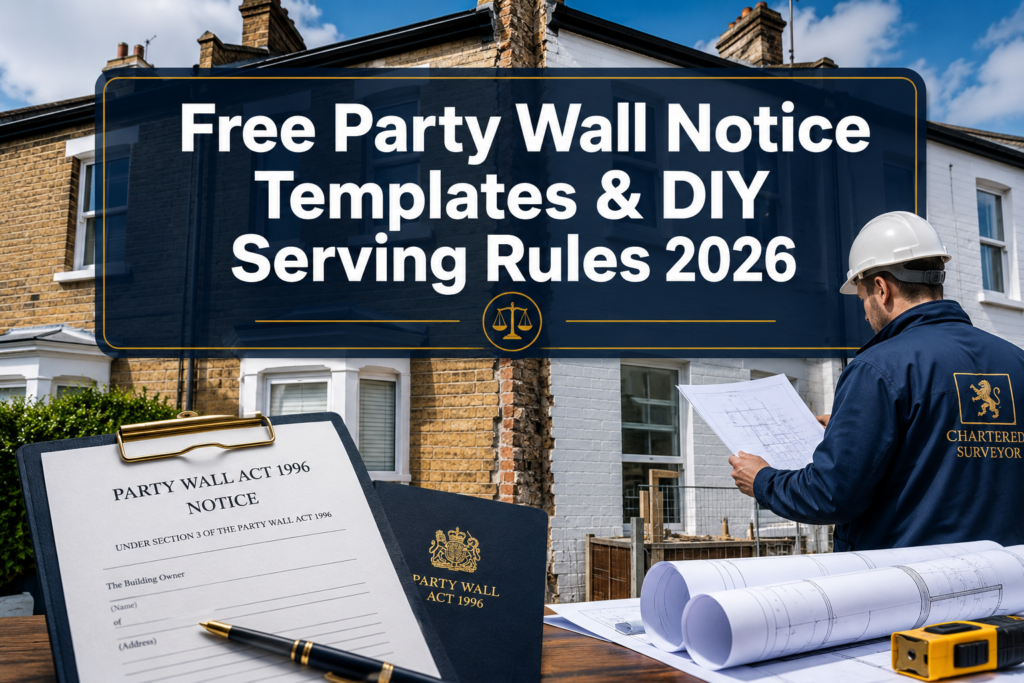 Free Party Wall Notice Templates and DIY Serving Rules for 2026: When to Call in Surveyors