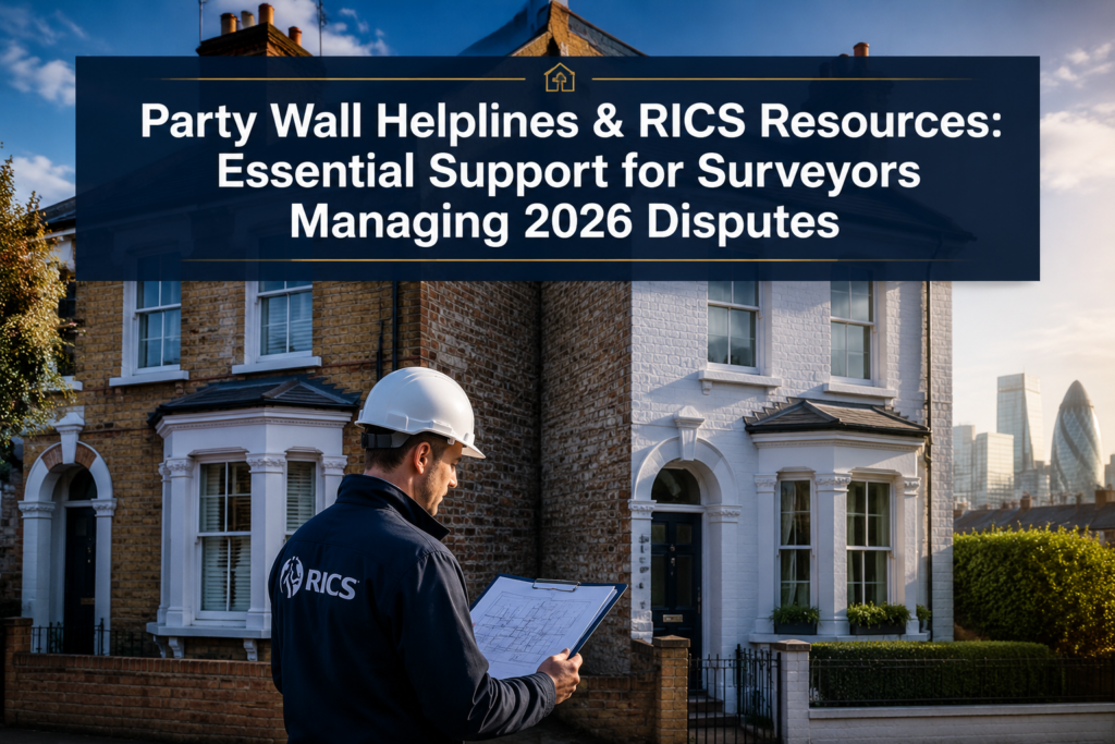 Party Wall Helplines and RICS Resources: Essential Support for Surveyors Managing 2026 Disputes