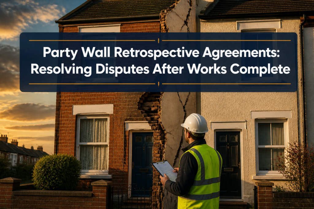 Party Wall Retrospective Agreements: Resolving Disputes After Works Complete—Surveyor Protocols and Client Recovery Strategies