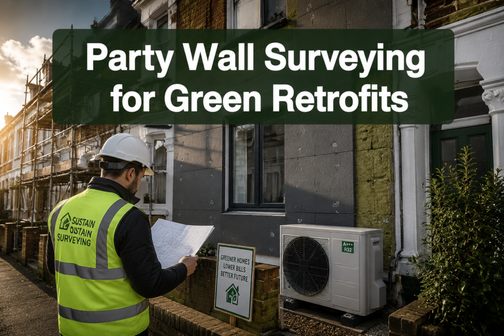 Party Wall Surveying for Green Retrofits: How Insulation, External Cladding and Heat Pumps Trigger the Act