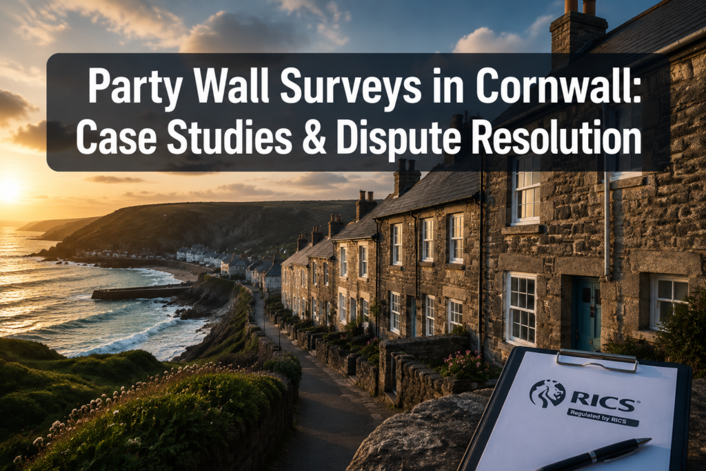Party Wall Surveys by Chartered Surveyors: Regional Case Studies from Cornwall and Best Practices for Dispute Resolution