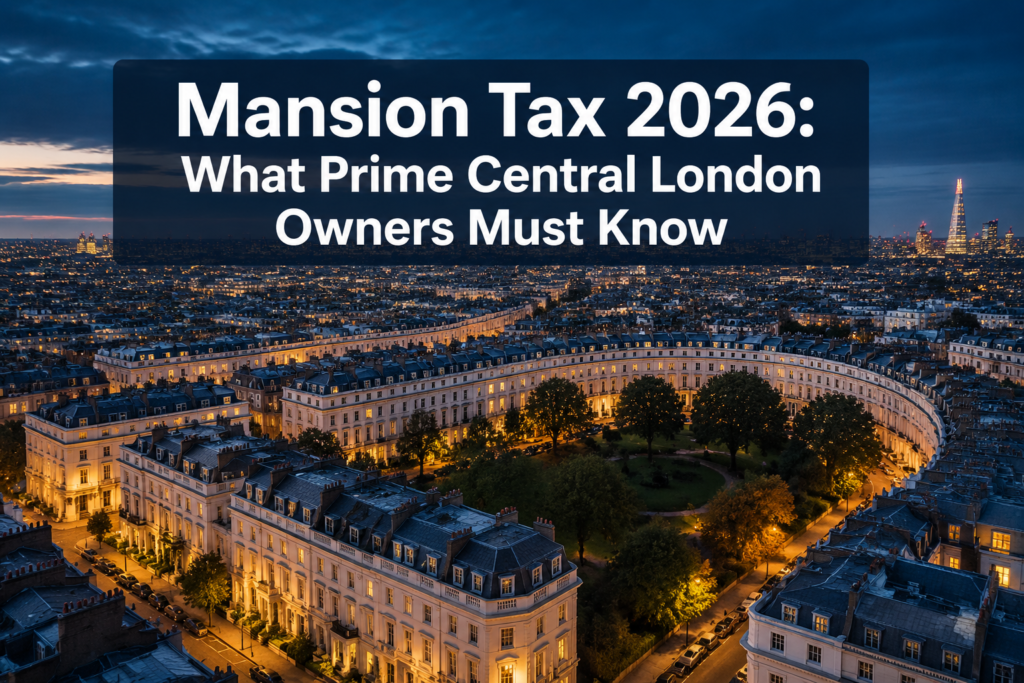 Prime central London mansion tax 2026 high value council tax surcharge