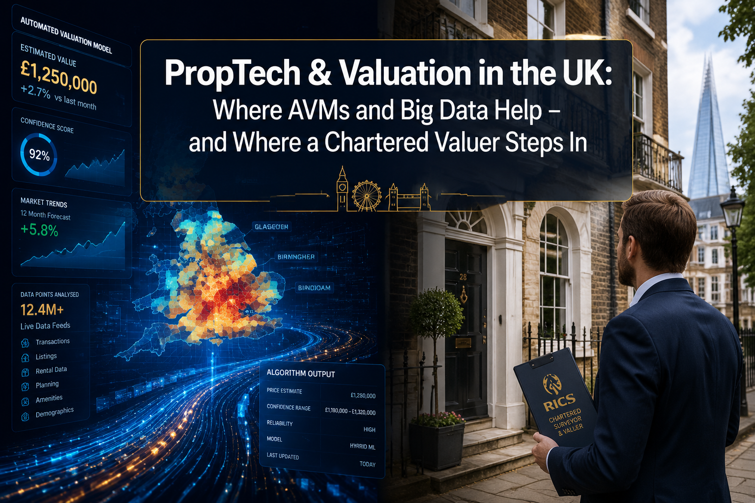 PropTech and Valuation in the UK: Where AVMs, Big Data and Digital Platforms Help – and Where a Chartered Valuer Still Has to Step In