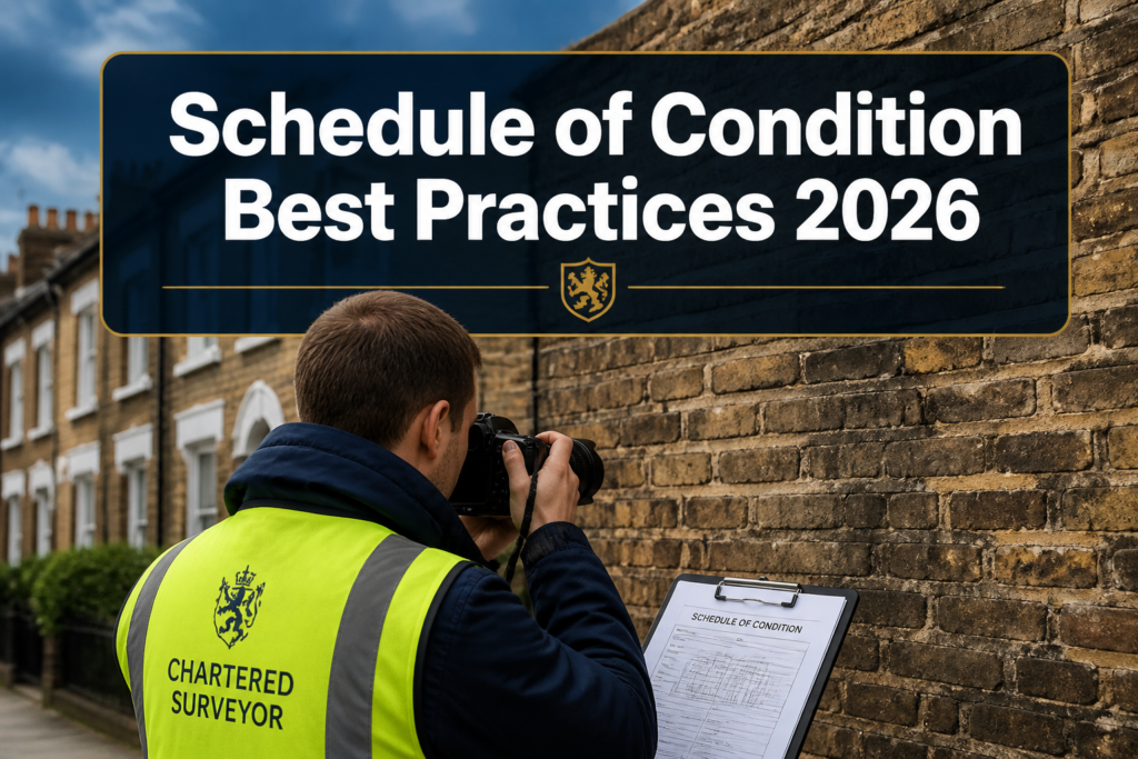 Schedule of Condition Best Practices: Photography, Documentation, and Dispute Prevention in Party Wall Surveys 2026