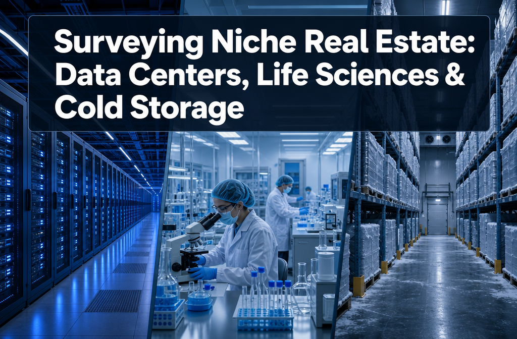 Surveying for Niche Real Estate Sectors: Data Strategies for Data Centers, Life Sciences, and Cold Storage Boom