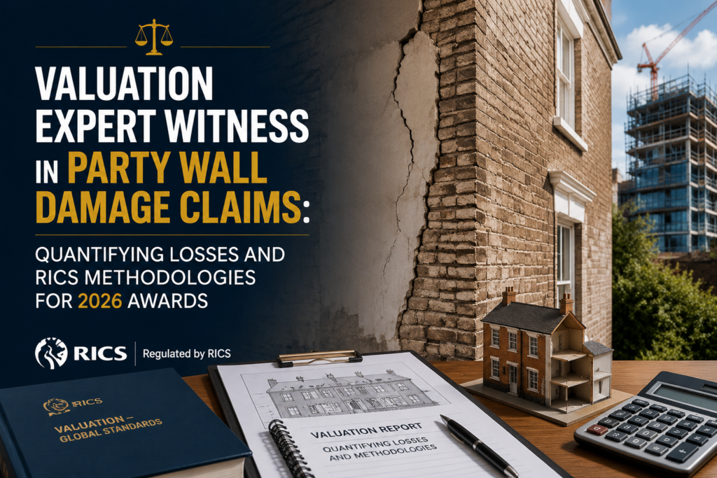 Valuation Expert Witness in Party Wall Damage Claims: Quantifying Losses and RICS Methodologies for 2026 Awards