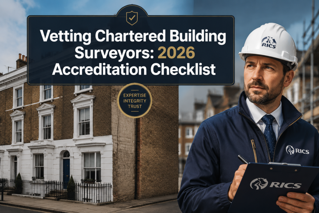 Vetting Chartered Building Surveyors for Party Wall and Expert Witness Roles: 2026 Accreditation Checklist