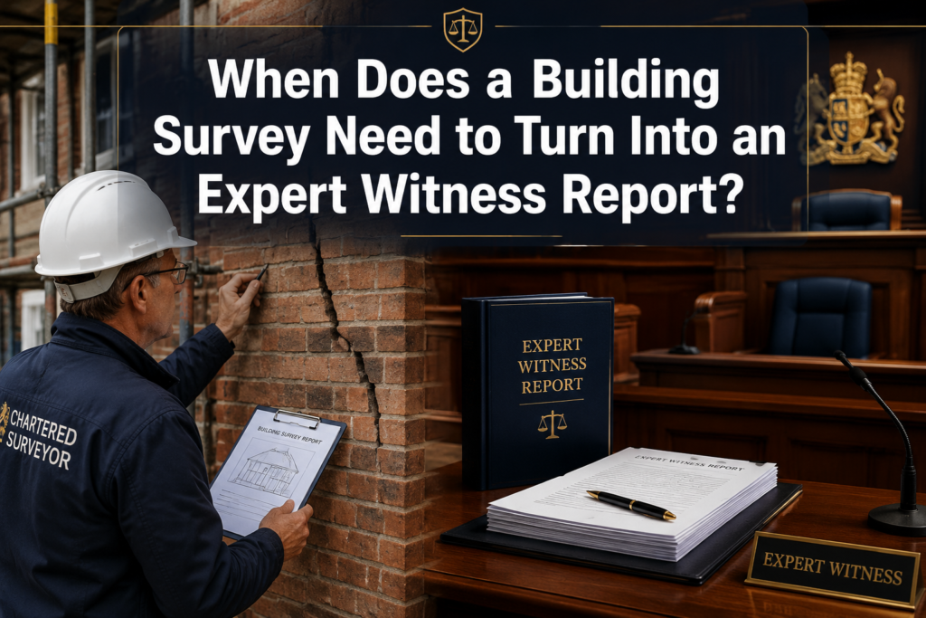 When Does a Building Survey Need to Turn Into an Expert Witness Report?