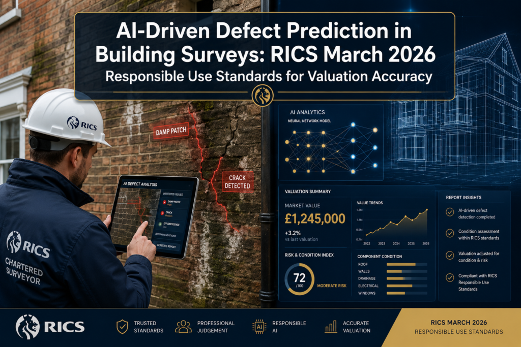 AI-Driven Defect Prediction in Building Surveys: RICS March 2026 Responsible Use Standards for Valuation Accuracy