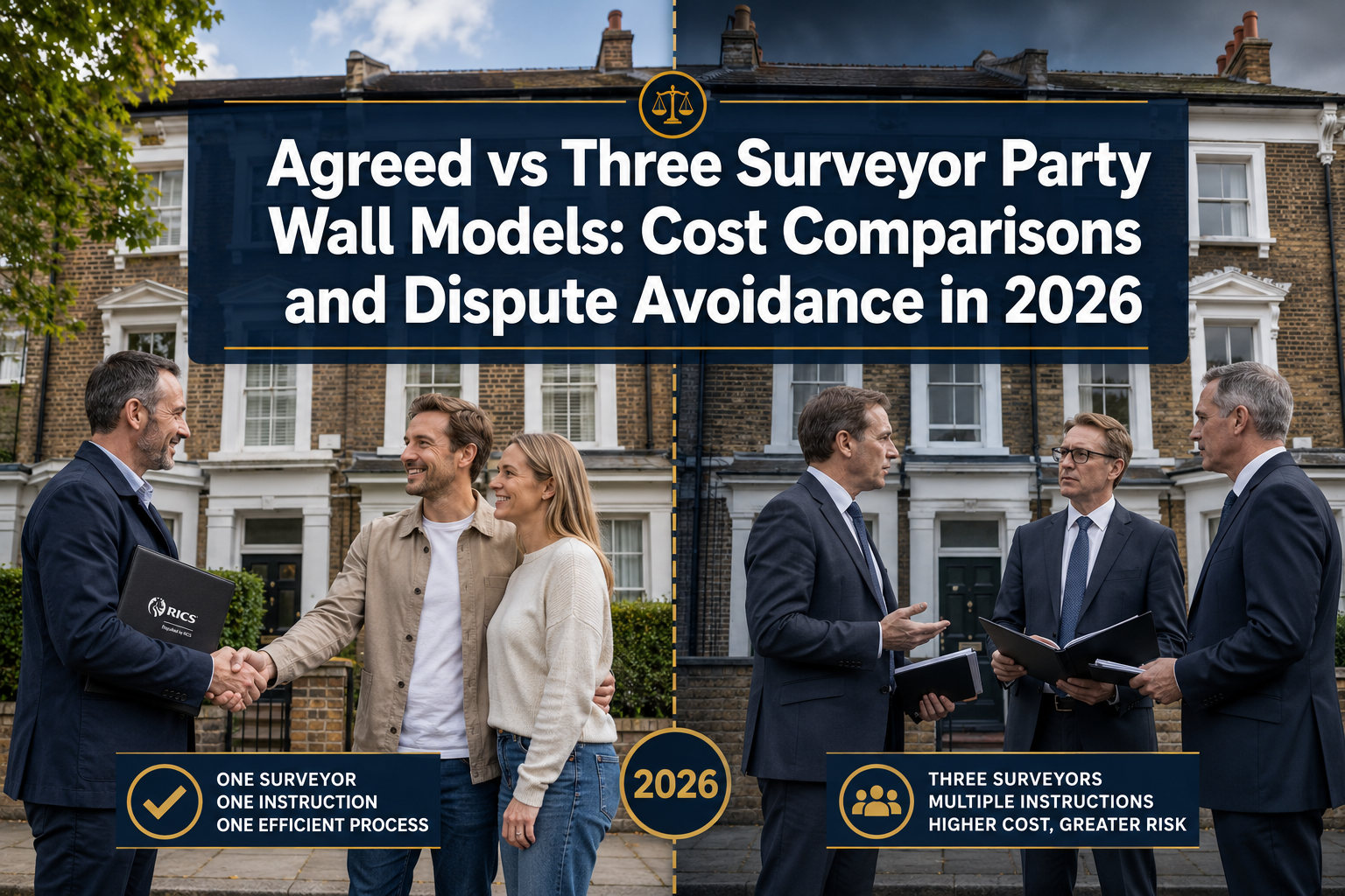 Agreed vs Three Surveyor Party Wall Models: Cost Comparisons and Dispute Avoidance in 2026