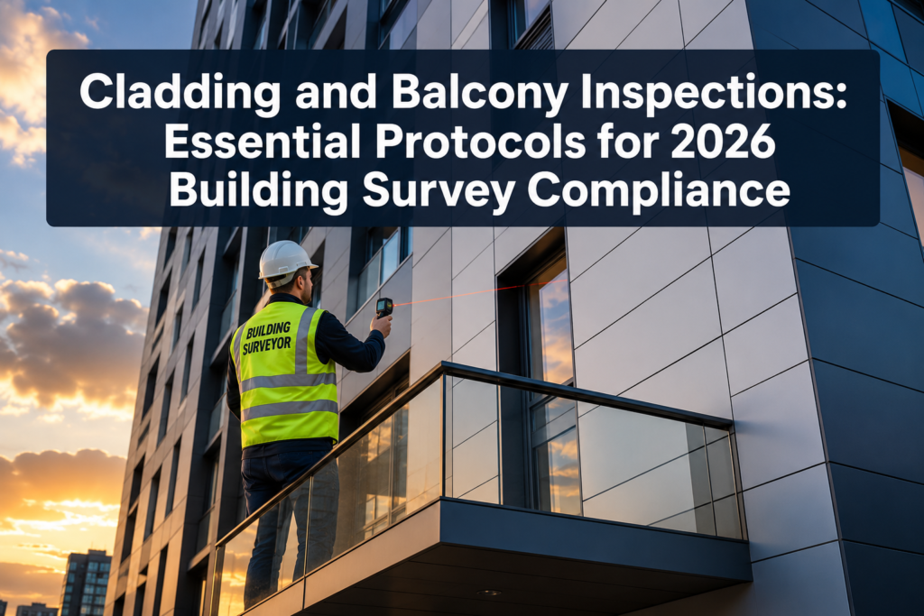 Cladding and Balcony Inspections: Essential Protocols for 2026 Building Survey Compliance