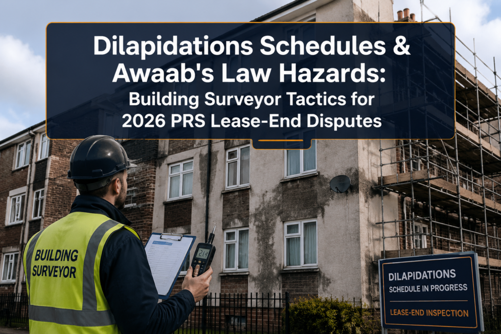 Dilapidations Schedules Incorporating Awaab’s Law Hazards: Building Surveyor Tactics for 2026 PRS Lease-End Disputes