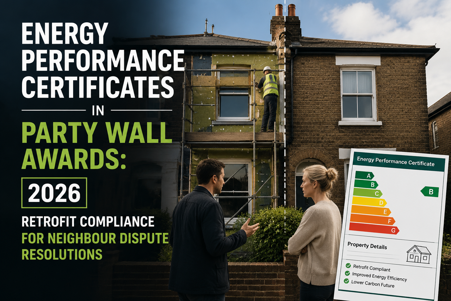 Energy Performance Certificates in Party Wall Awards: 2026 Retrofit Compliance for Neighbour Dispute Resolutions